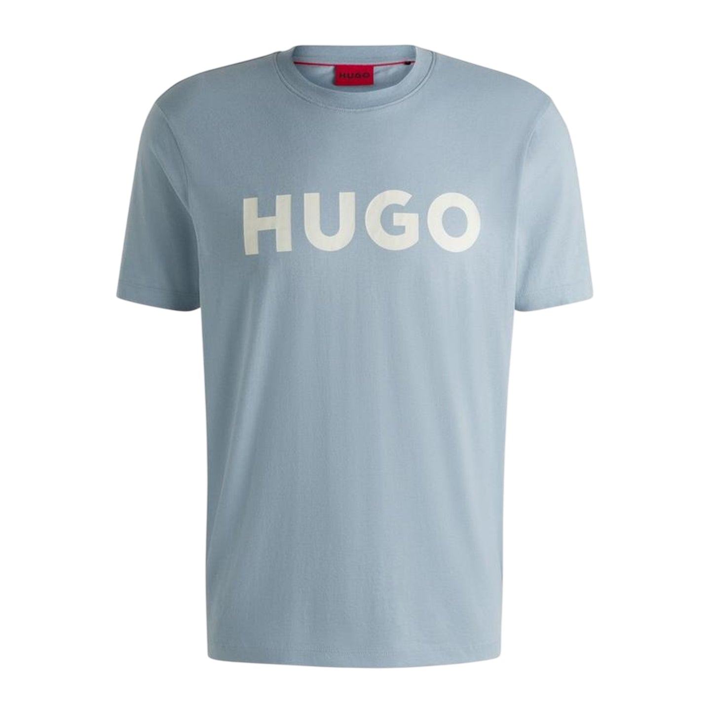 Blue - Front - Hugo Mens Dulivio Contrast Logo T-Shirt