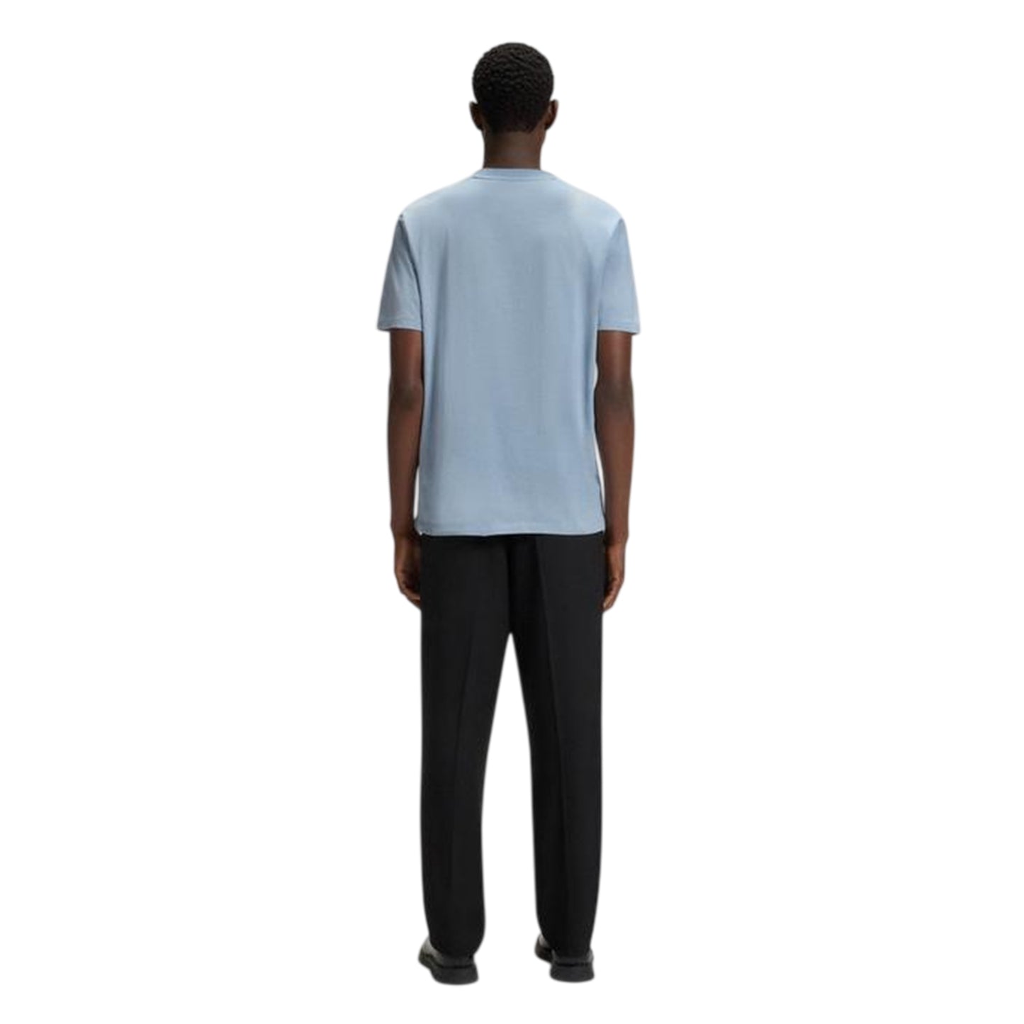 Blue - Back - Hugo Mens Dulivio Contrast Logo T-Shirt