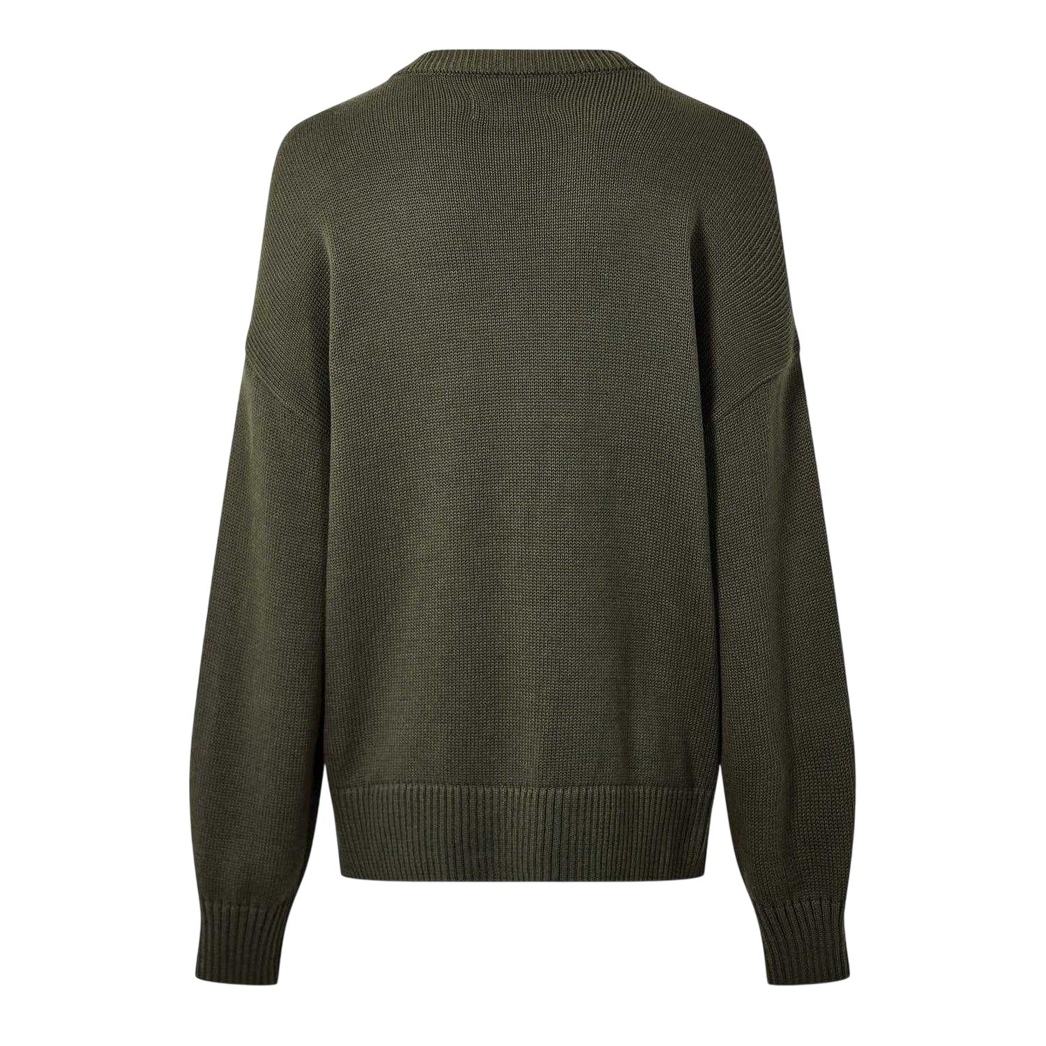 Dark Khaki - Back - Jack Wills Womens-Ladies Crew Neck Oversized Cardigan