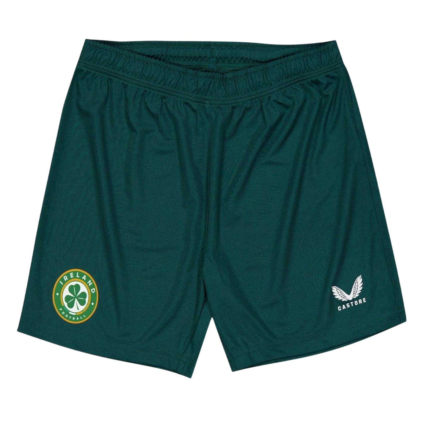 Green - Front - Castore Childrens-Kids Ireland Training Shorts