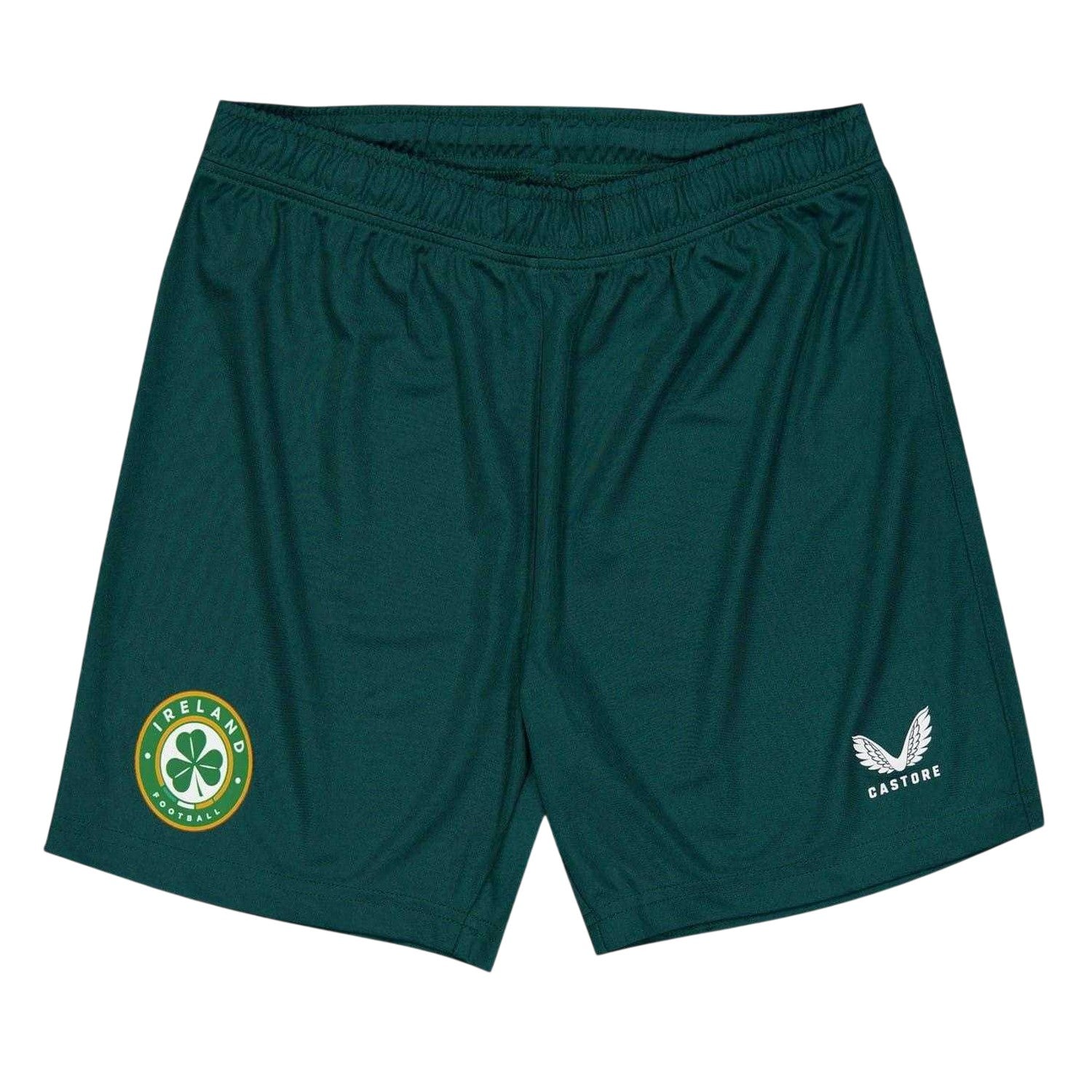 Green - Front - Castore Childrens-Kids Ireland Training Shorts