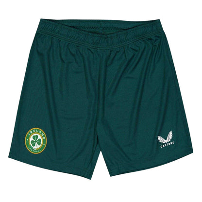 Green - Front - Castore Childrens-Kids Ireland Training Shorts