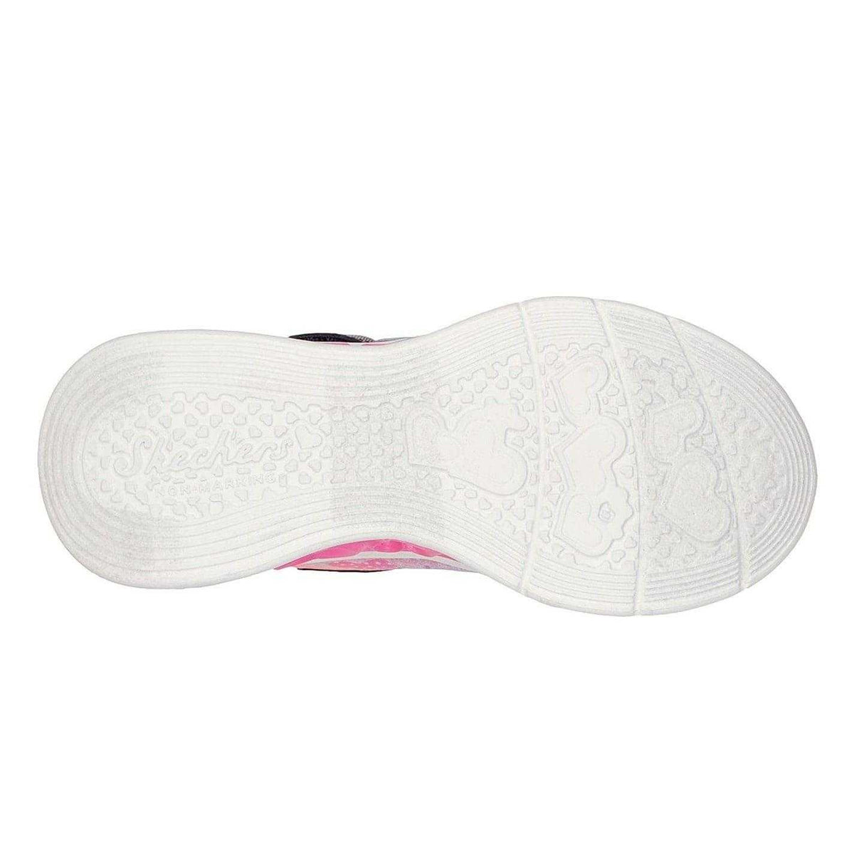 Pink-Navy - Lifestyle - Skechers Girls Flutter Heart Light Up Flat Trainers