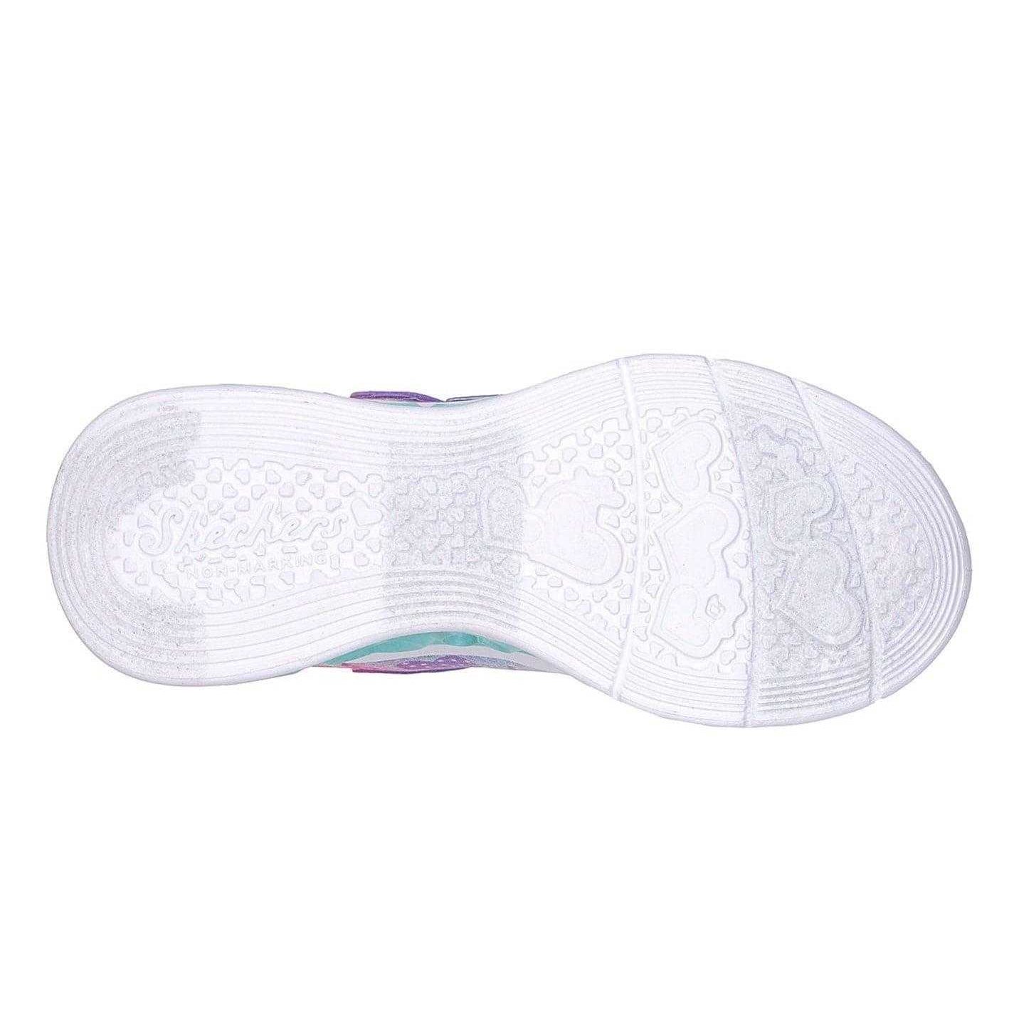 Lavender - Lifestyle - Skechers Girls Flutter Heart Light Up Flat Trainers