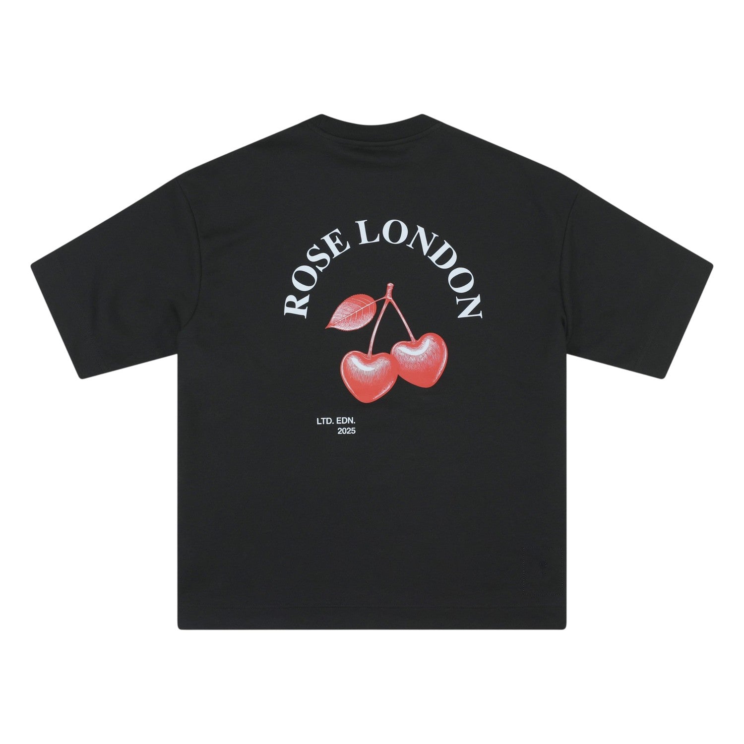 Black - Back - London Mens Cherry T-Shirt