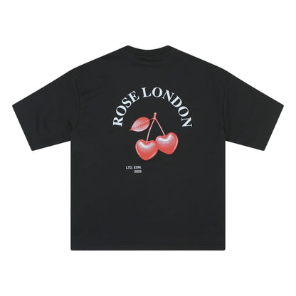 Black - Back - London Mens Cherry T-Shirt