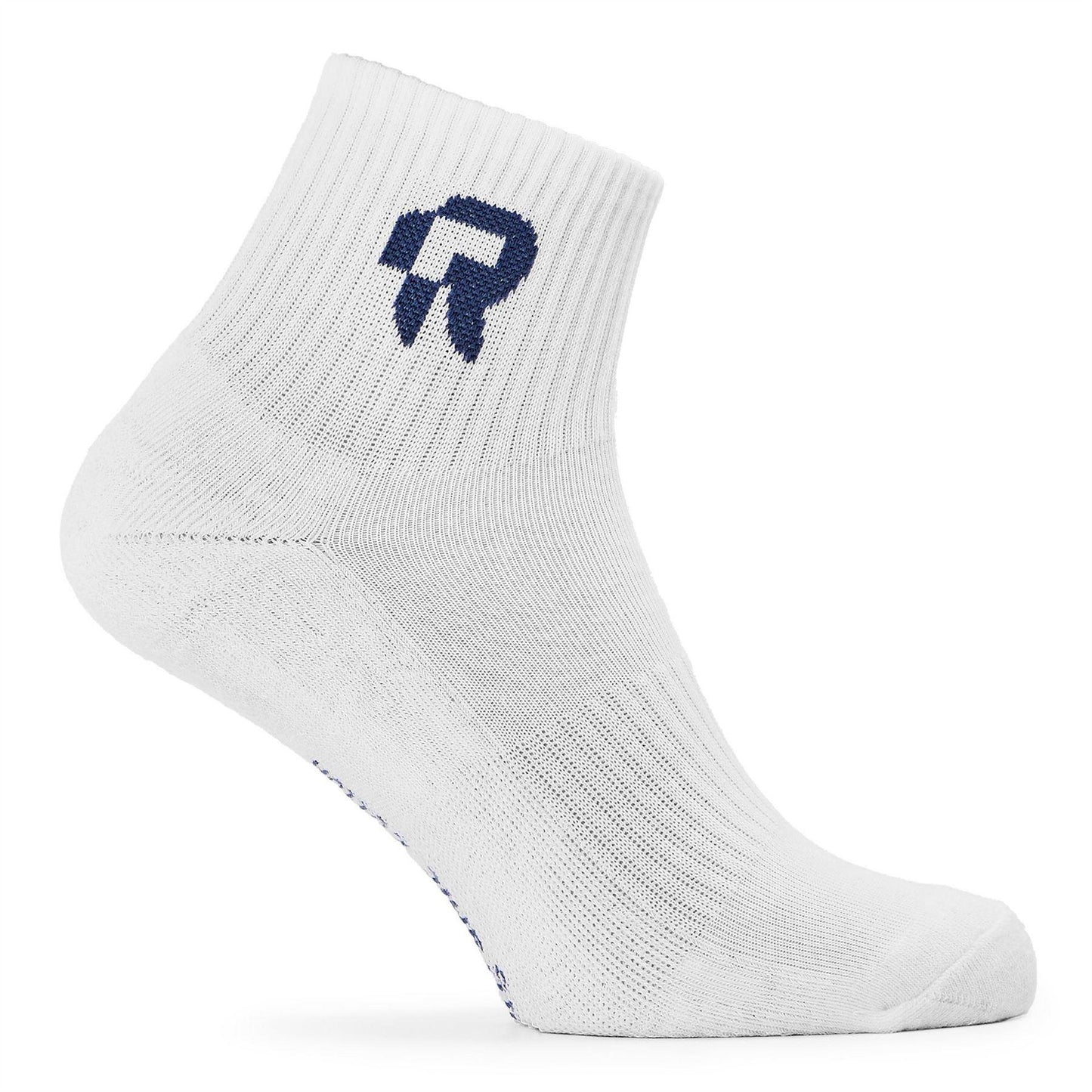 White - Front - Red Run Unisex Adult Organic Cotton Crew Socks
