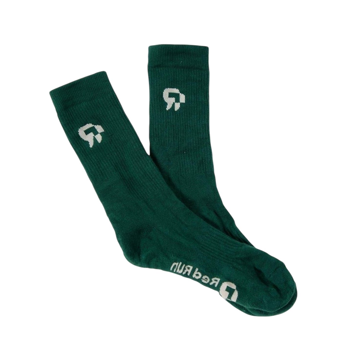 Green - Front - Red Run Unisex Adult Organic Cotton Crew Socks
