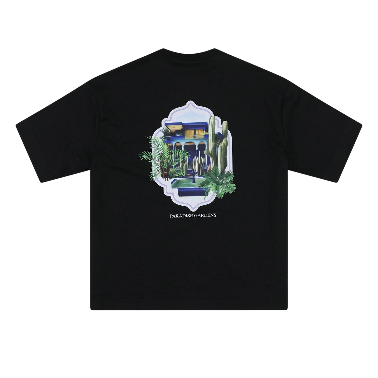 Black - Back - Rose London Mens Paradise Gardens T-Shirt