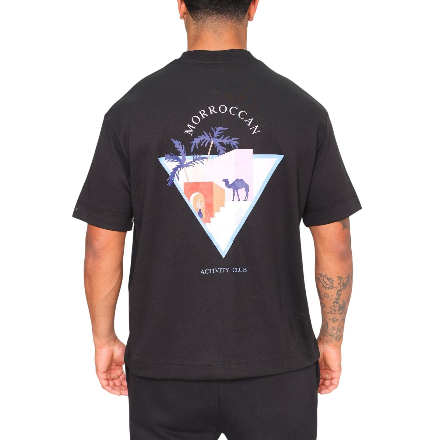 Black - Lifestyle - London Mens Morroccan Activity T-Shirt