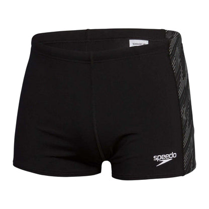 Black-White - Front - Speedo Mens Hyperboom Aquashort Swim Shorts