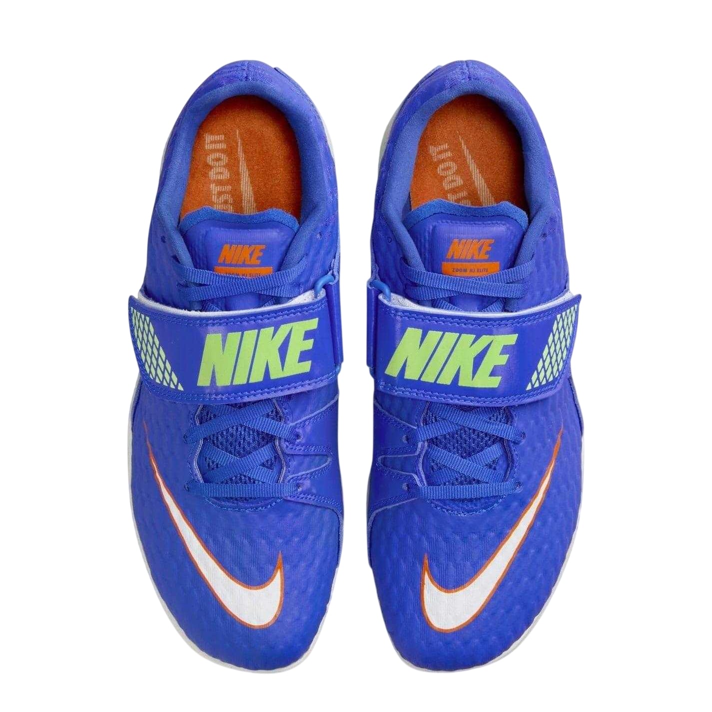 Blue - Side - Nike Childrens-Kids High Jump Elite Swoosh Trainers