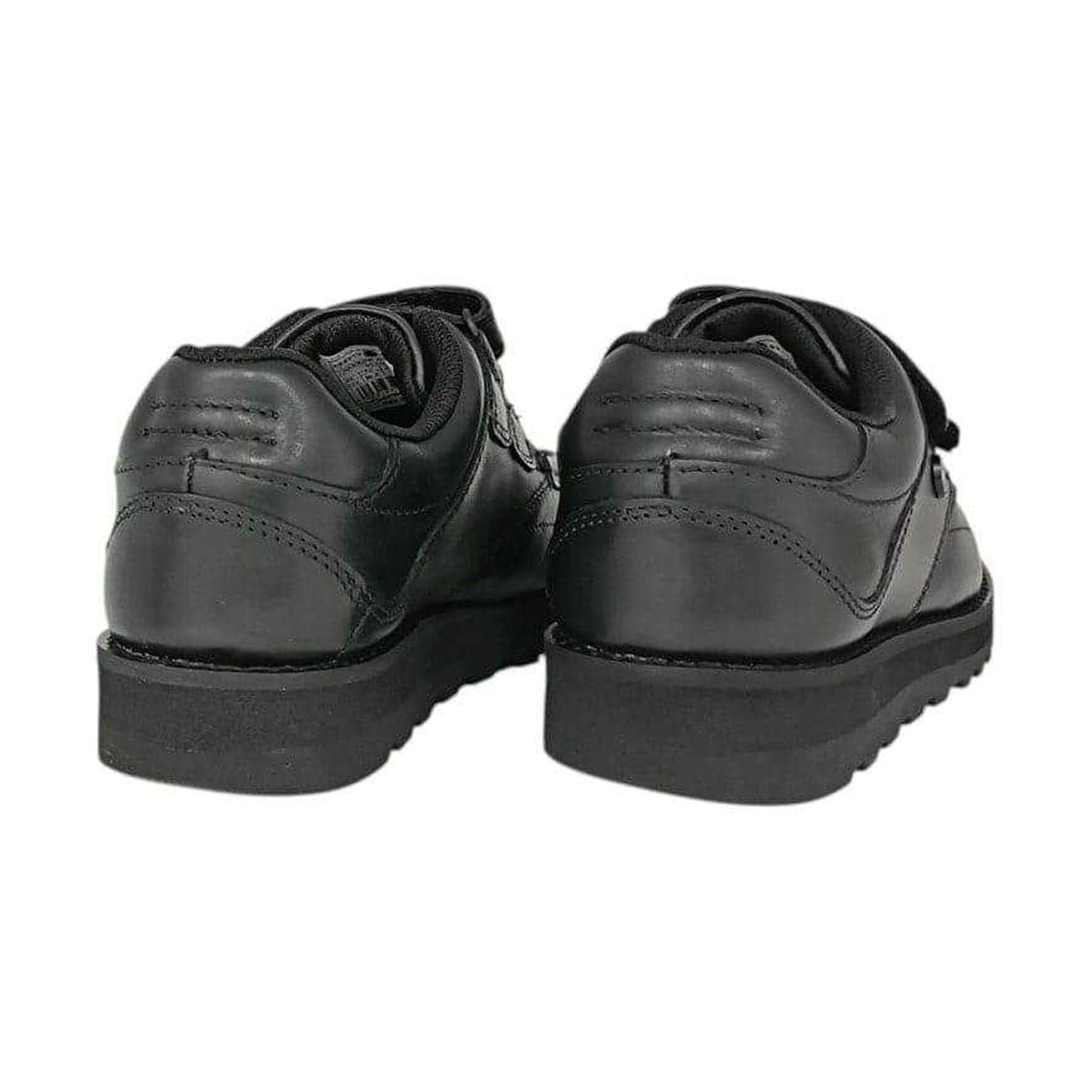 Black - Back - Pretty Green Childrens-Kids Harrow Leather School Shoes