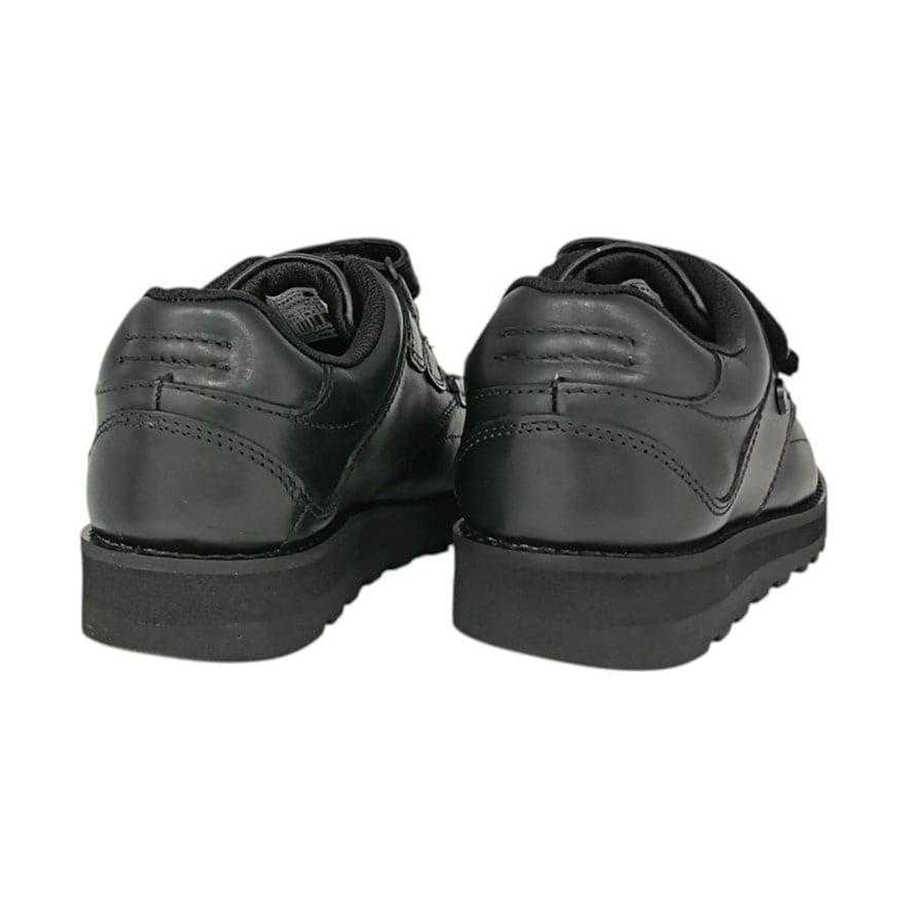 Black - Back - Pretty Green Childrens-Kids Harrow Leather School Shoes