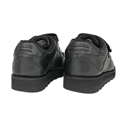 Black - Back - Pretty Green Childrens-Kids Harrow Leather School Shoes