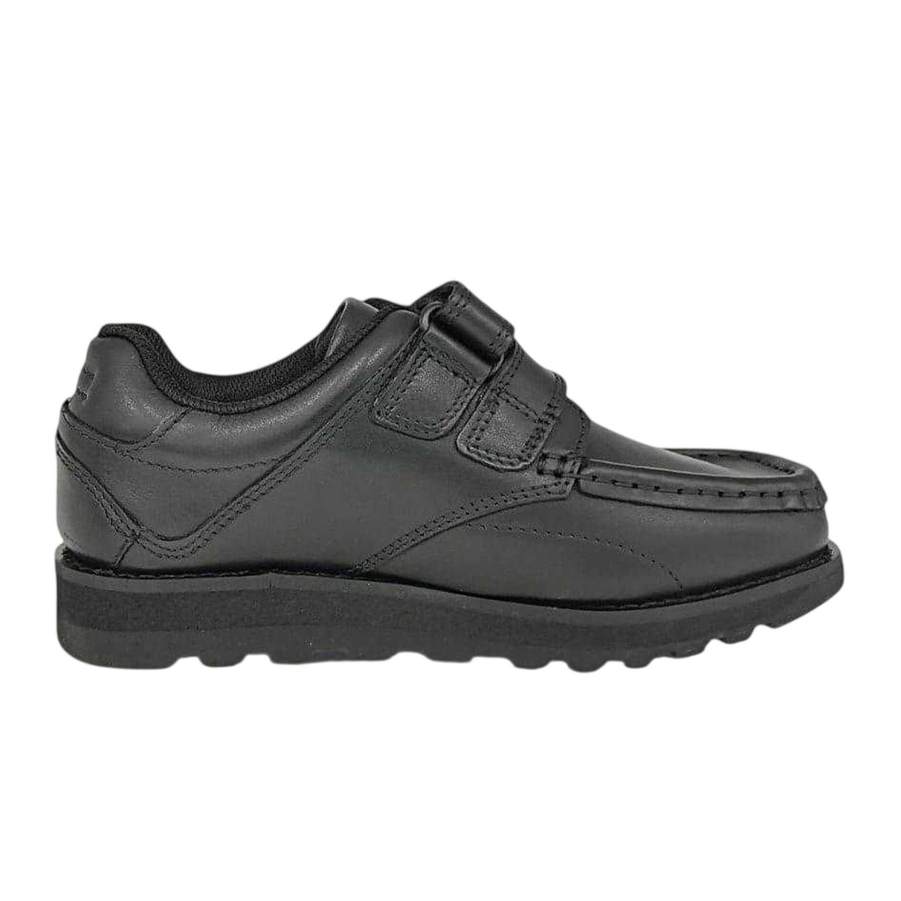 Black - Lifestyle - Pretty Green Childrens-Kids Harrow Leather School Shoes