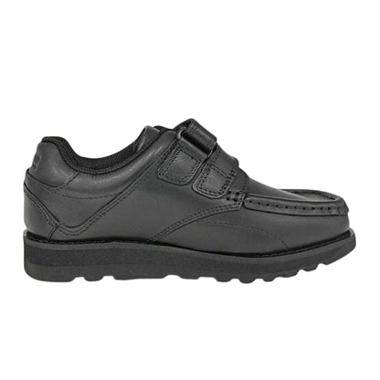 Black - Lifestyle - Pretty Green Childrens-Kids Harrow Leather School Shoes