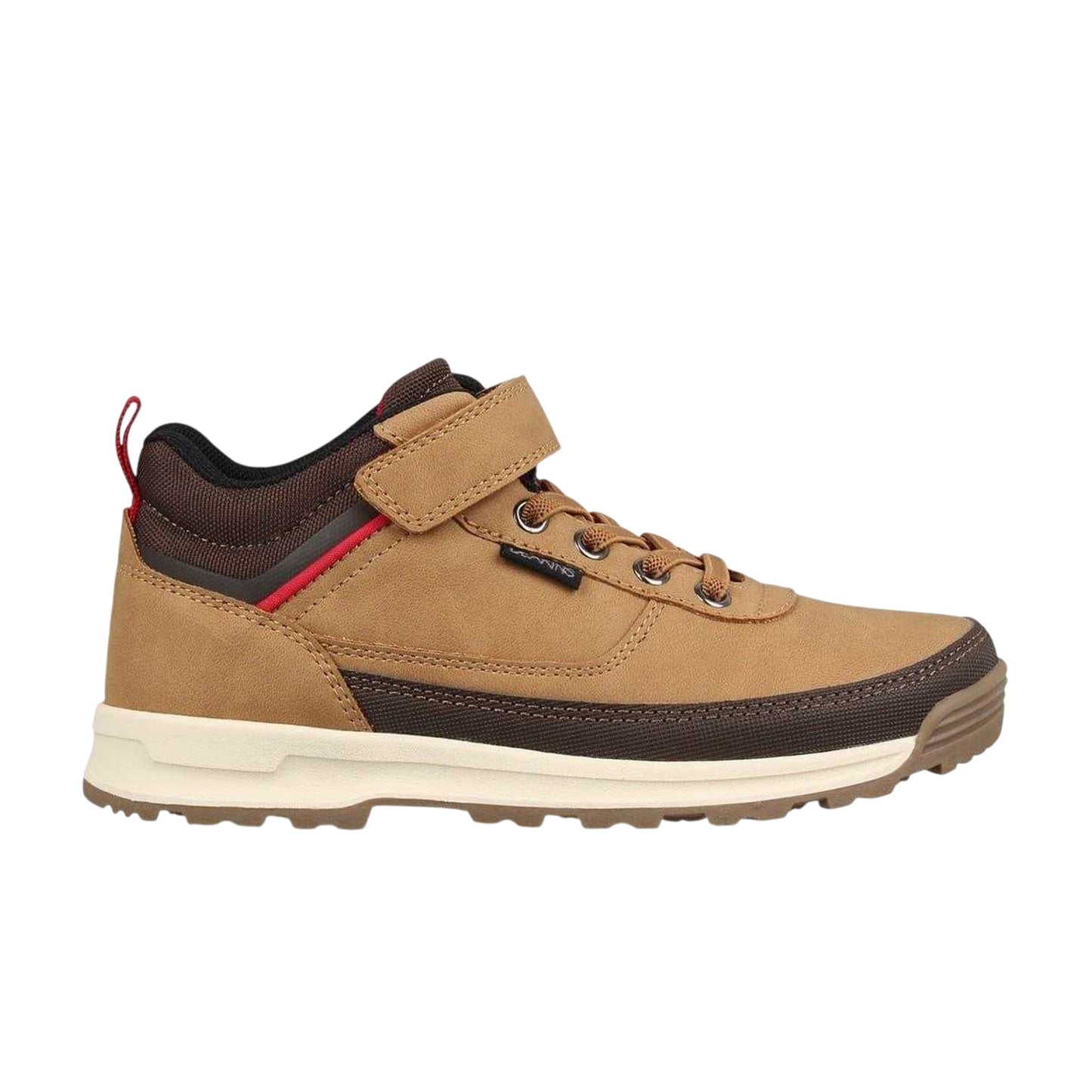 Brown - Front - Nicholas Deakins Childrens-Kids Mid Cut High Top Trainers