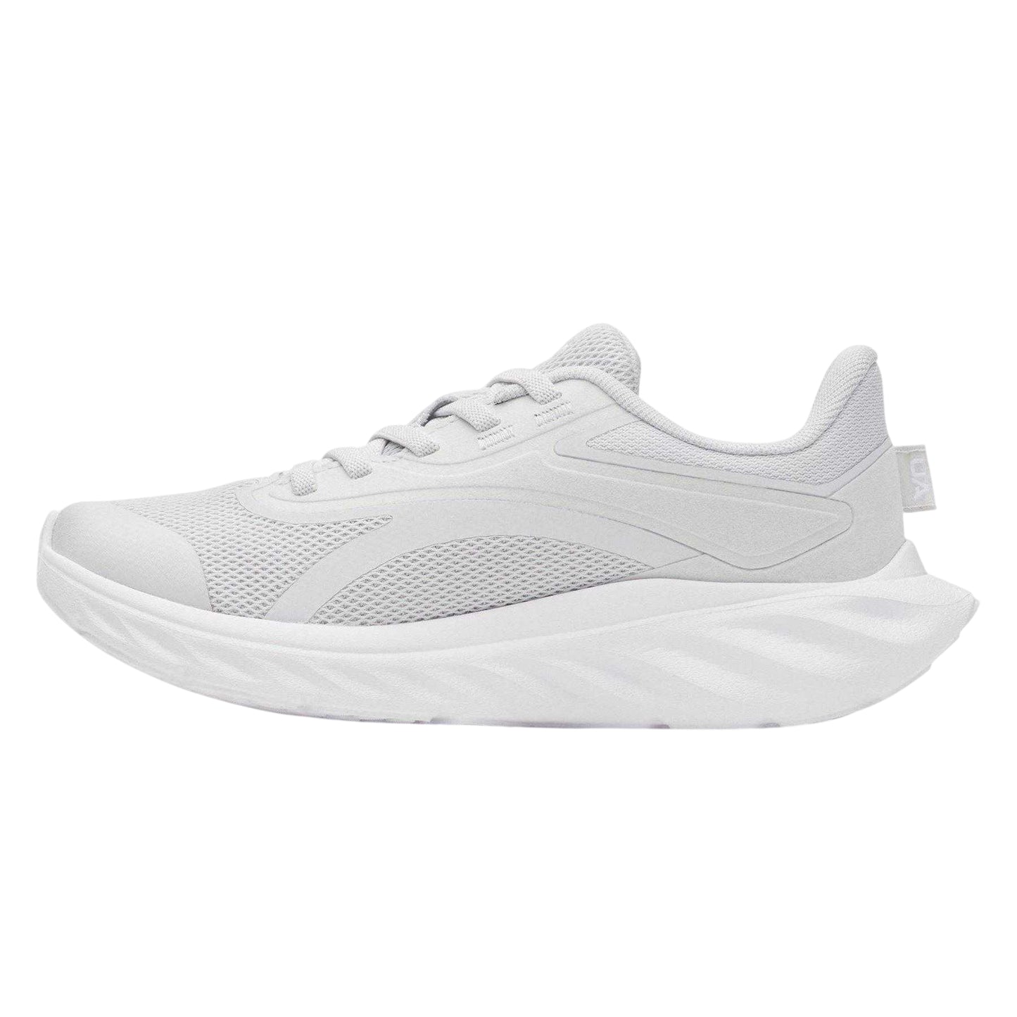 Grey-White - Back - Under Armour Childrens-Kids Ascend Logo Trainers