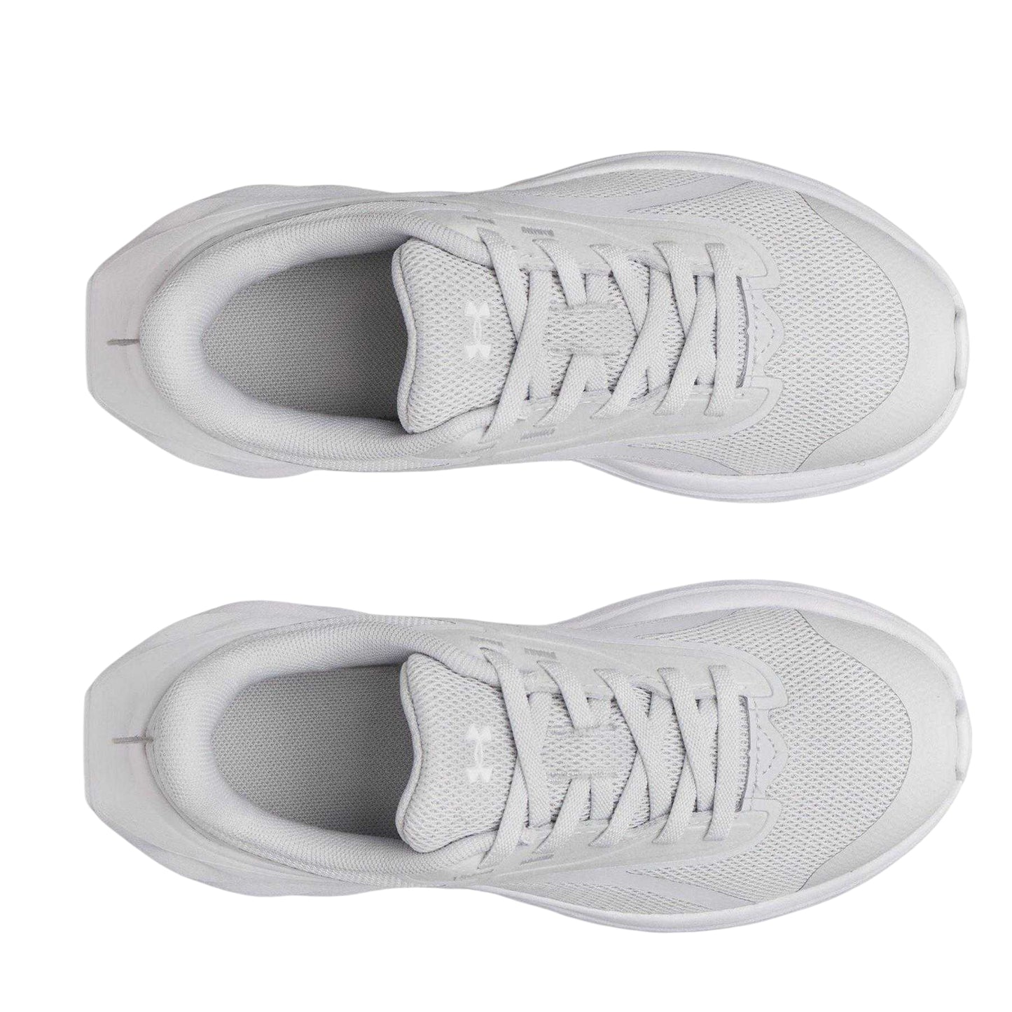 Grey-White - Side - Under Armour Childrens-Kids Ascend Logo Trainers
