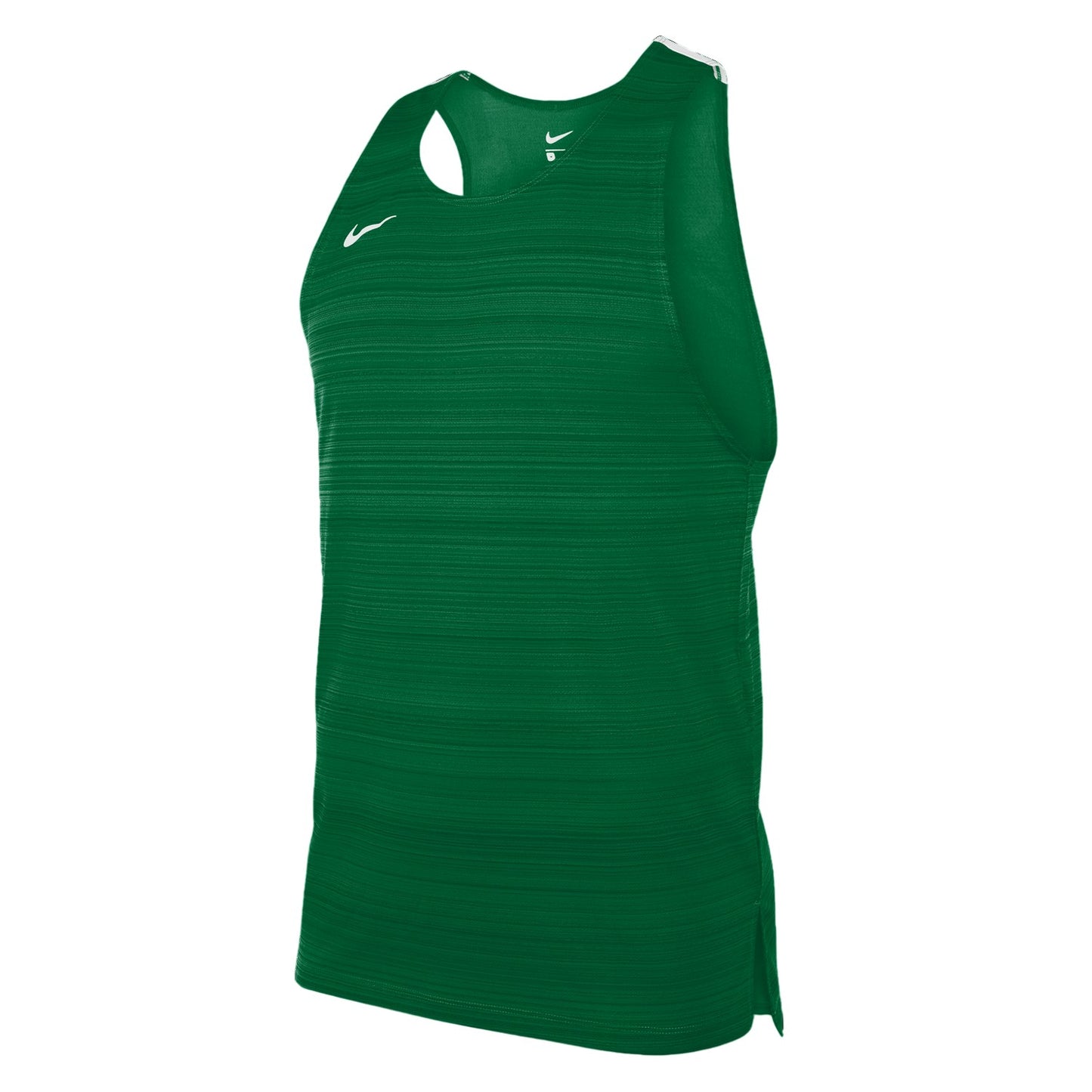 Pine Green - Side - Nike Mens Swoosh Crew Neck Sleeveless Jersey