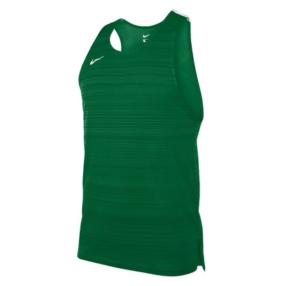 Pine Green - Side - Nike Mens Swoosh Crew Neck Sleeveless Jersey