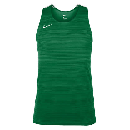 Pine Green - Front - Nike Mens Swoosh Crew Neck Sleeveless Jersey