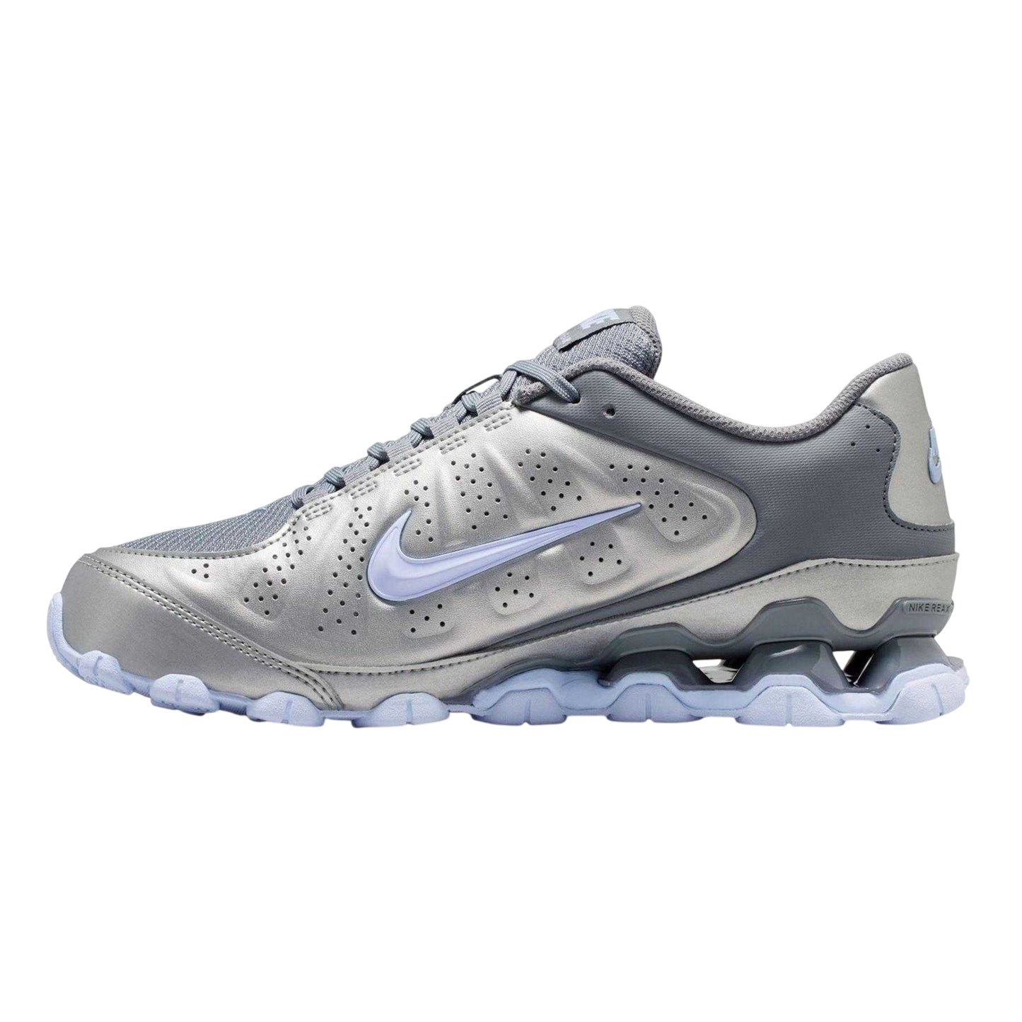 Metallic Silver-Hydro Blue - Back - Nike Womens-Ladies Logo Trainers