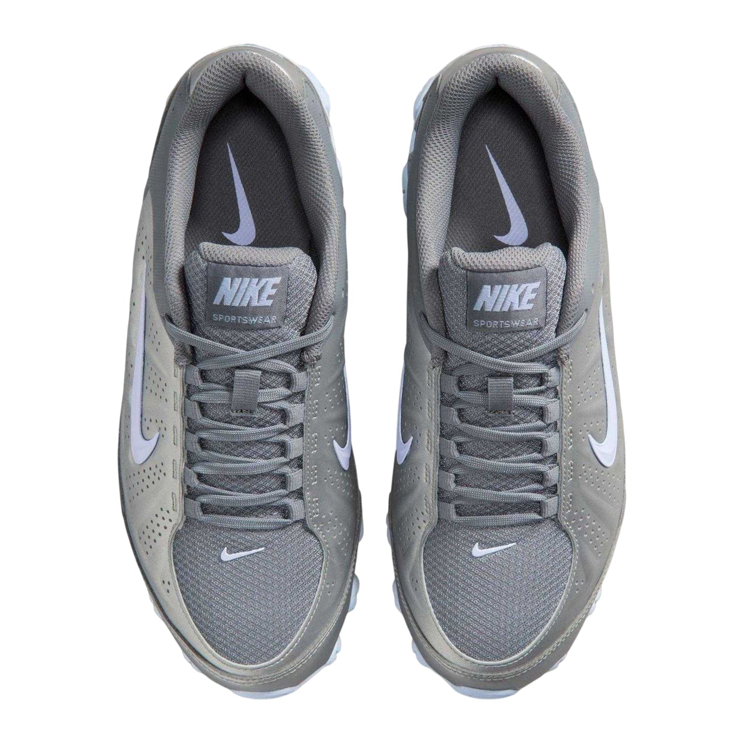 Metallic Silver-Hydro Blue - Side - Nike Womens-Ladies Logo Trainers