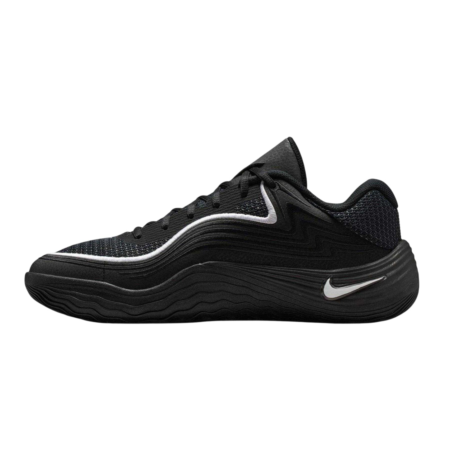 Black-White - Back - Nike Mens Logo Basketball Shoes
