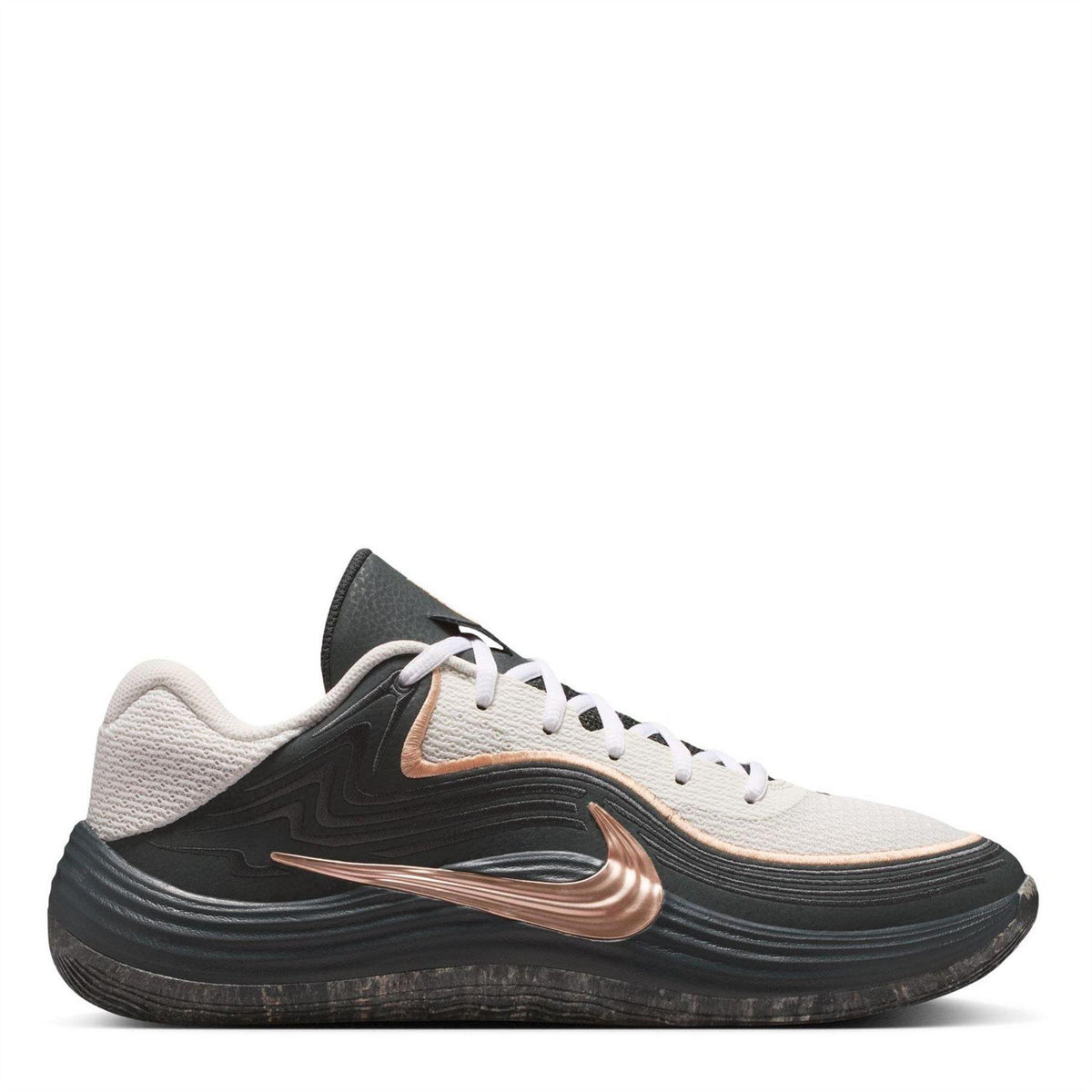 Grey-Sunset - Front - Nike Mens Logo Basketball Shoes