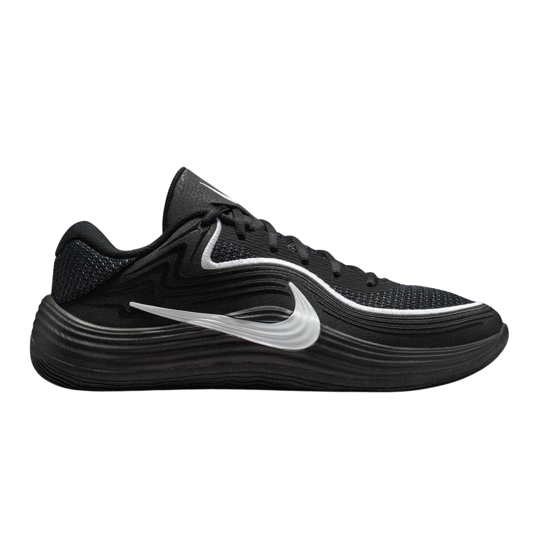 Black-White - Front - Nike Mens Logo Basketball Shoes