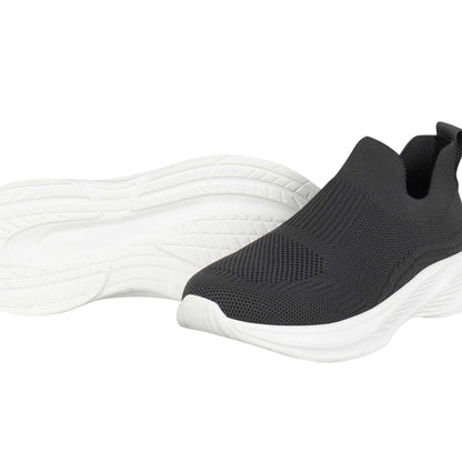 Grey-White - Lifestyle - Slazenger Childrens-Kids Spark Textured Knitted Sock Trainers