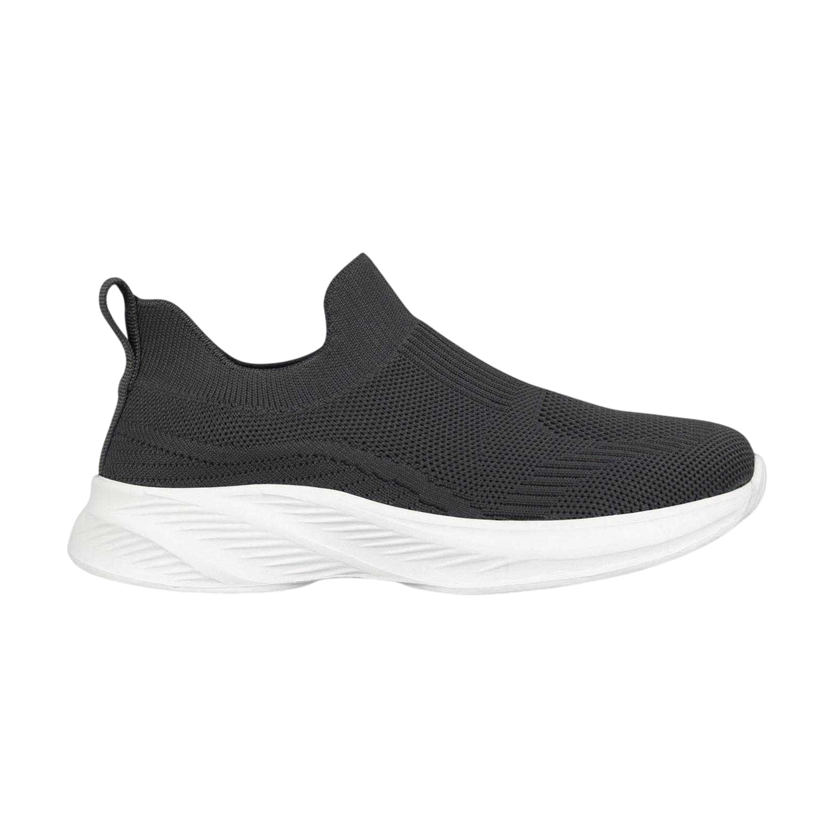 Grey-White - Front - Slazenger Childrens-Kids Spark Textured Knitted Sock Trainers