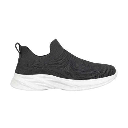 Grey-White - Front - Slazenger Childrens-Kids Spark Textured Knitted Sock Trainers