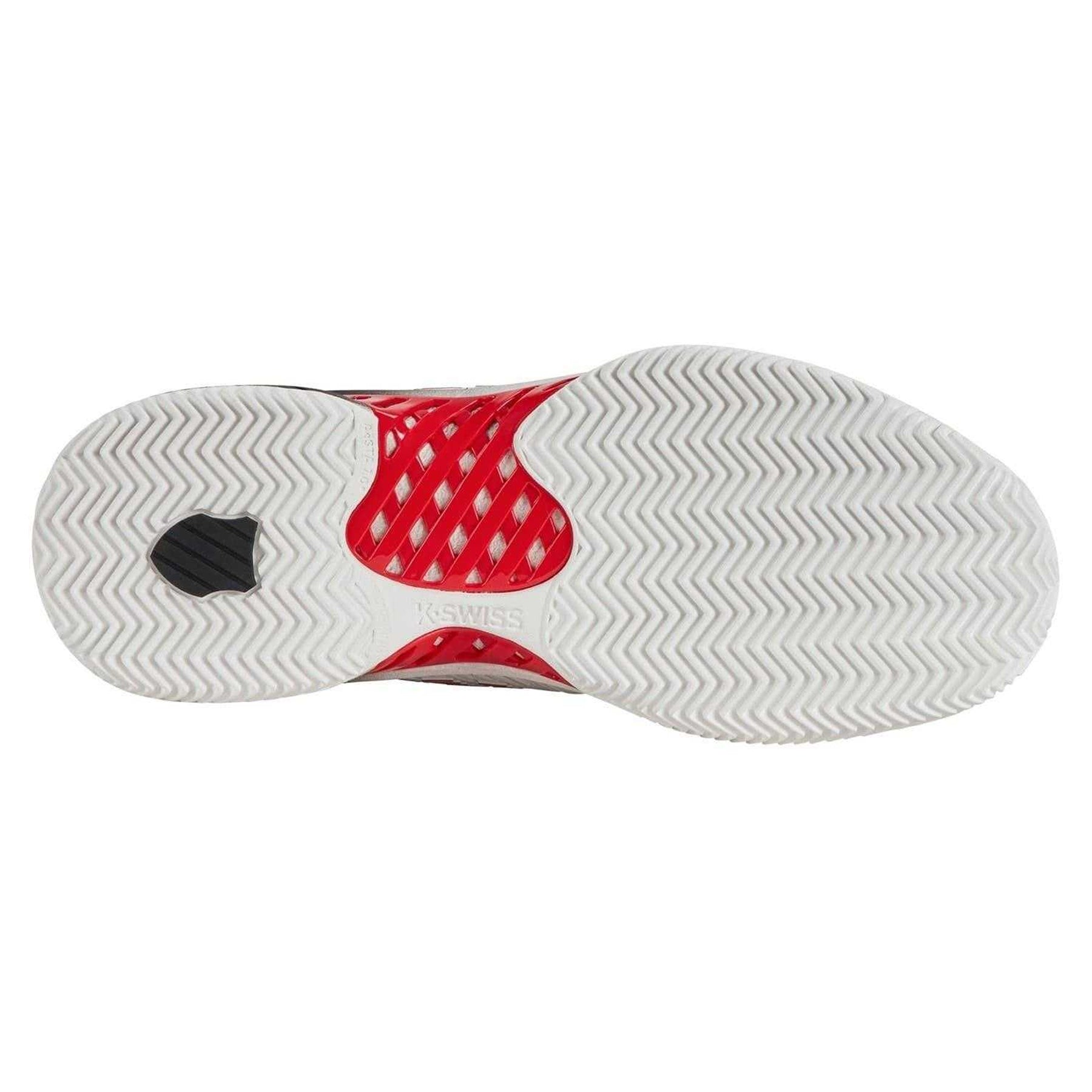 White-Stretch Limo-Red - Side - K-Swiss Mens Hypercourt Express 2 Tennis Shoes