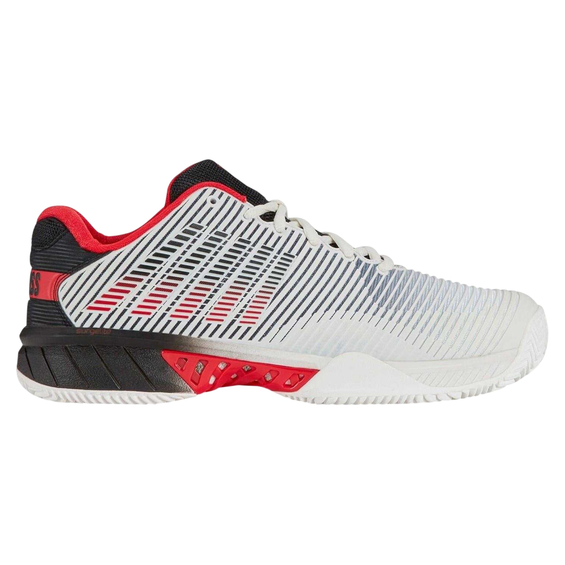 White-Stretch Limo-Red - Front - K-Swiss Mens Hypercourt Express 2 Tennis Shoes
