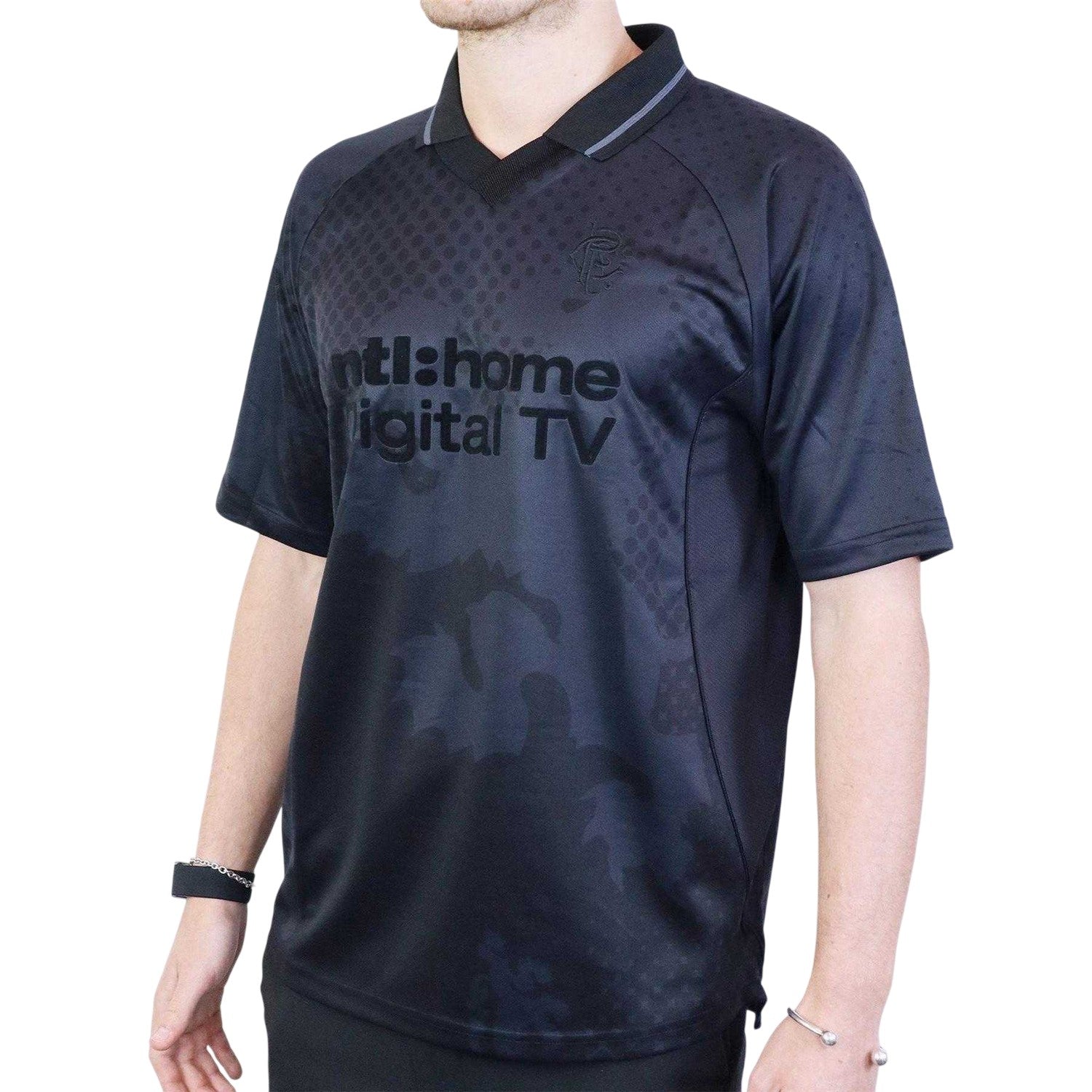 Black - Side - Rangers FC Mens Retro Football Shirt