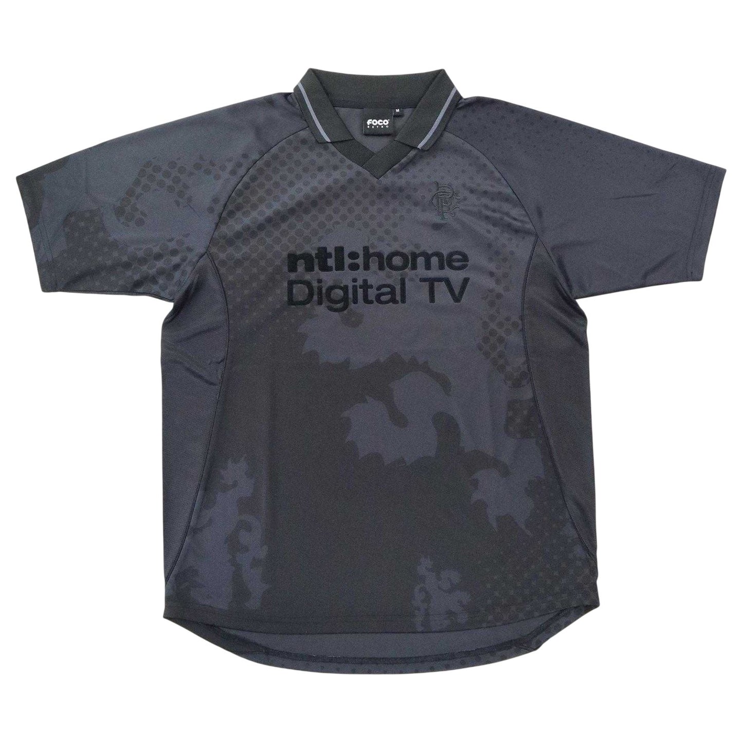 Black - Front - Rangers FC Mens Retro Football Shirt