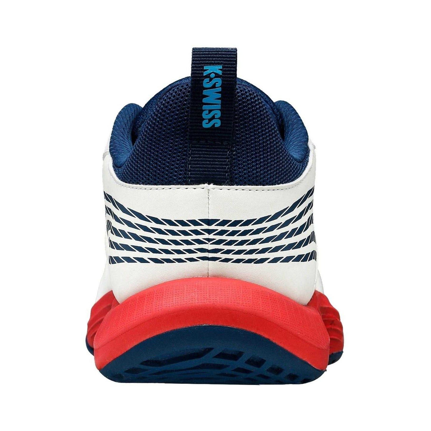 White-Blue - Back - K-Swiss Boys Speed Trac Tennis Court Shoes