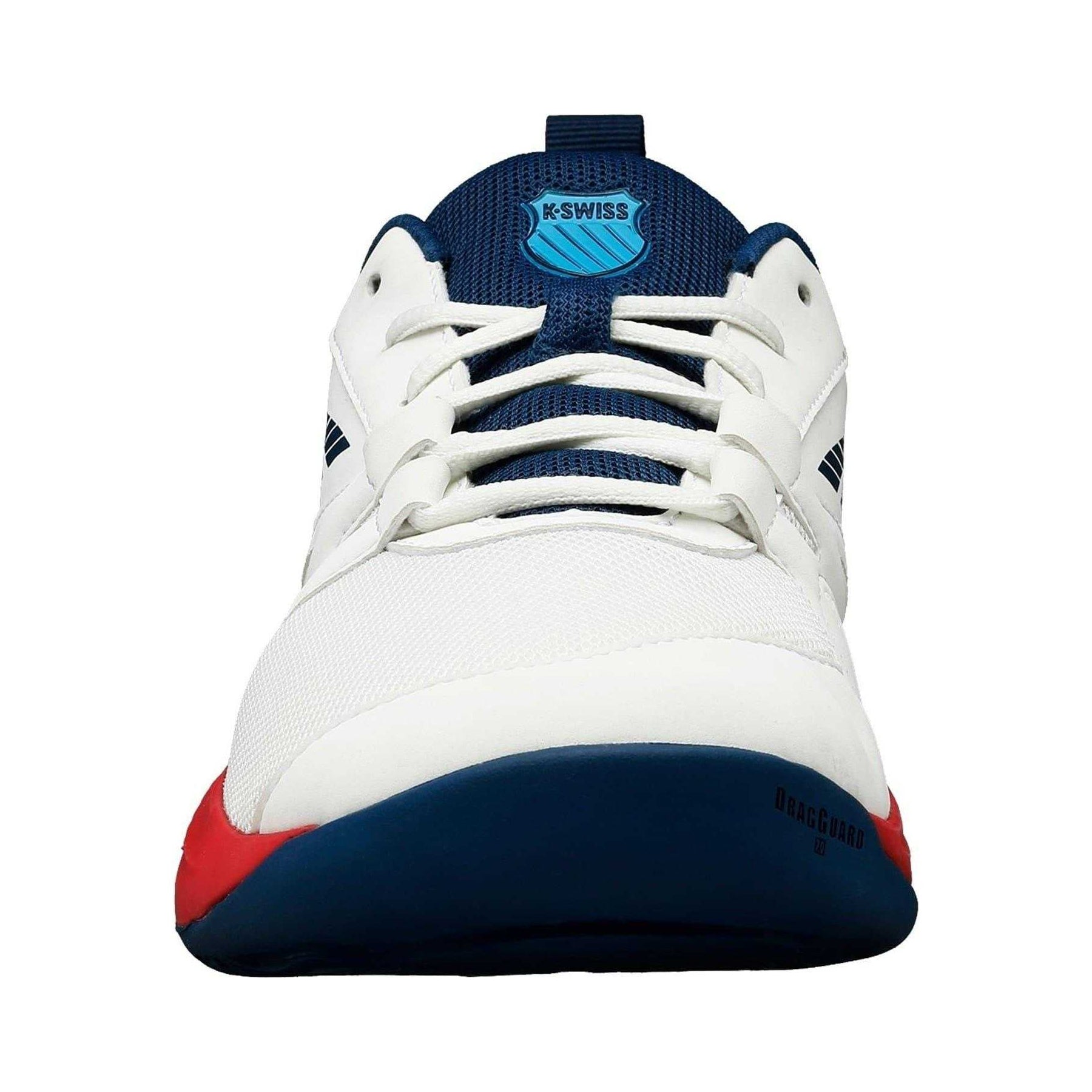 White-Blue - Pack Shot - K-Swiss Boys Speed Trac Tennis Court Shoes