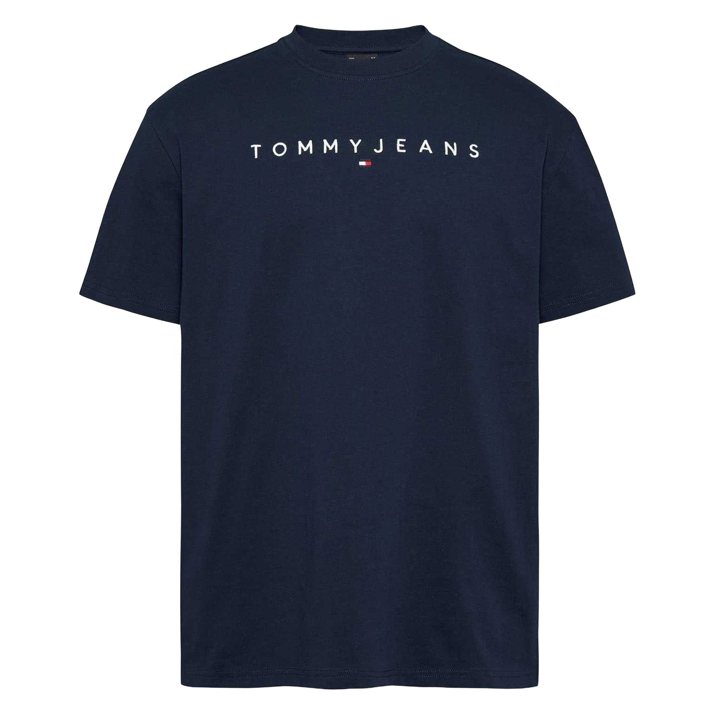 Night Navy - Front - Tommy Jeans Mens Linear Logo Regular T-Shirt