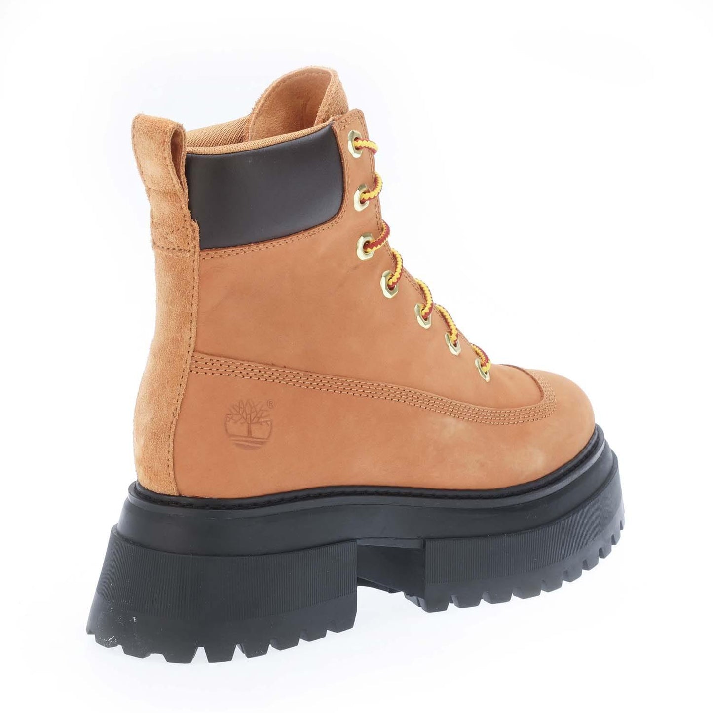 Wheat - Back - Timberland Womens-Ladies Sky Leather Lace Up Boots