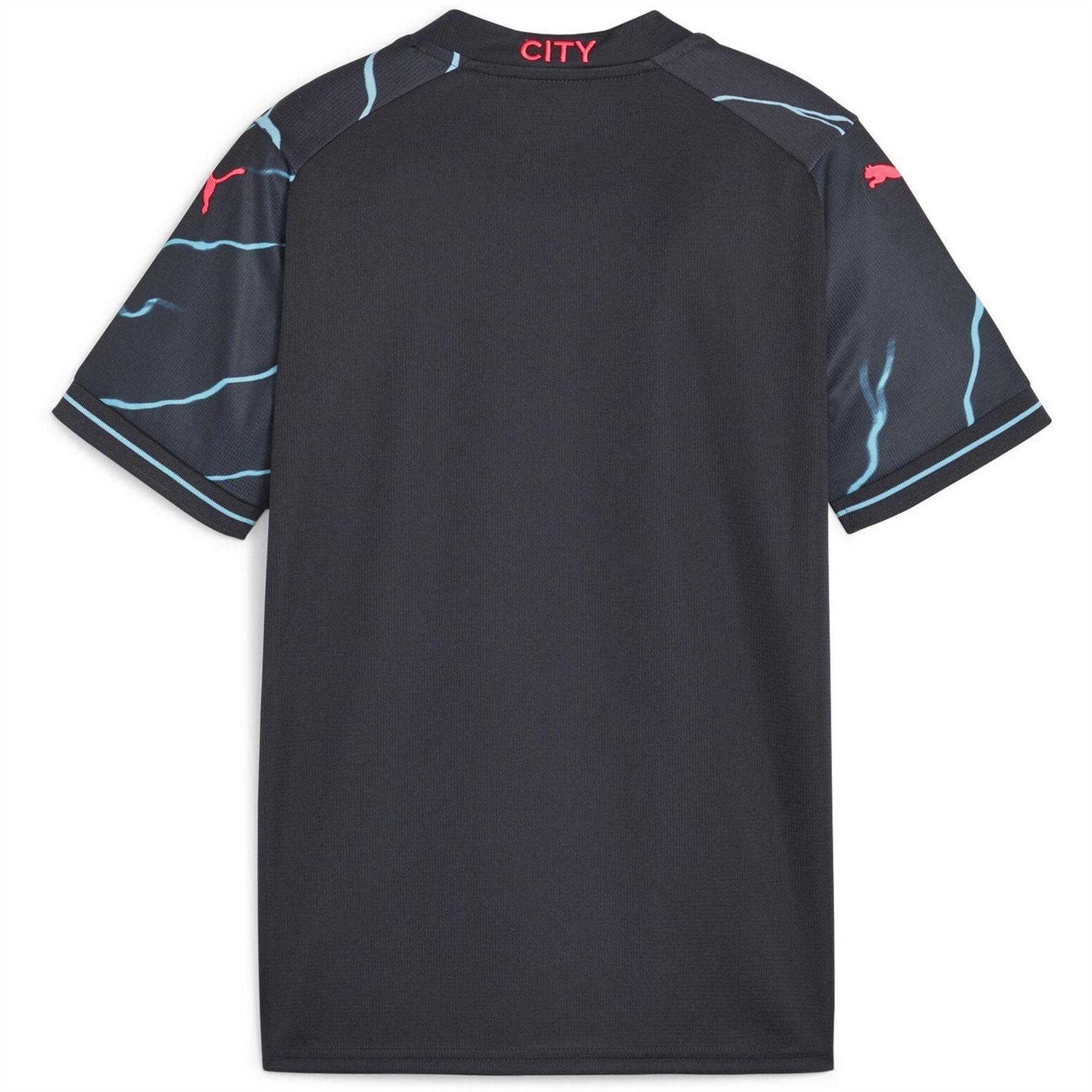 Dark Navy - Back - Puma Childrens-Kids 23-24 Manchester City FC Third Jersey