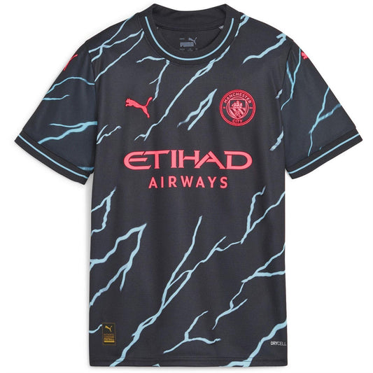 Dark Navy - Front - Puma Childrens-Kids 23-24 Manchester City FC Third Jersey