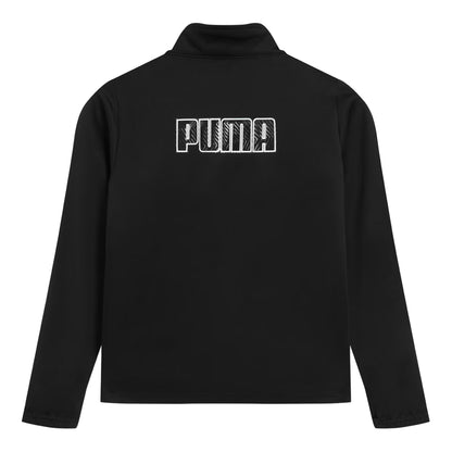 Black-Yellow - Back - Puma Childrens-Kids Finesse Performance Drill Top