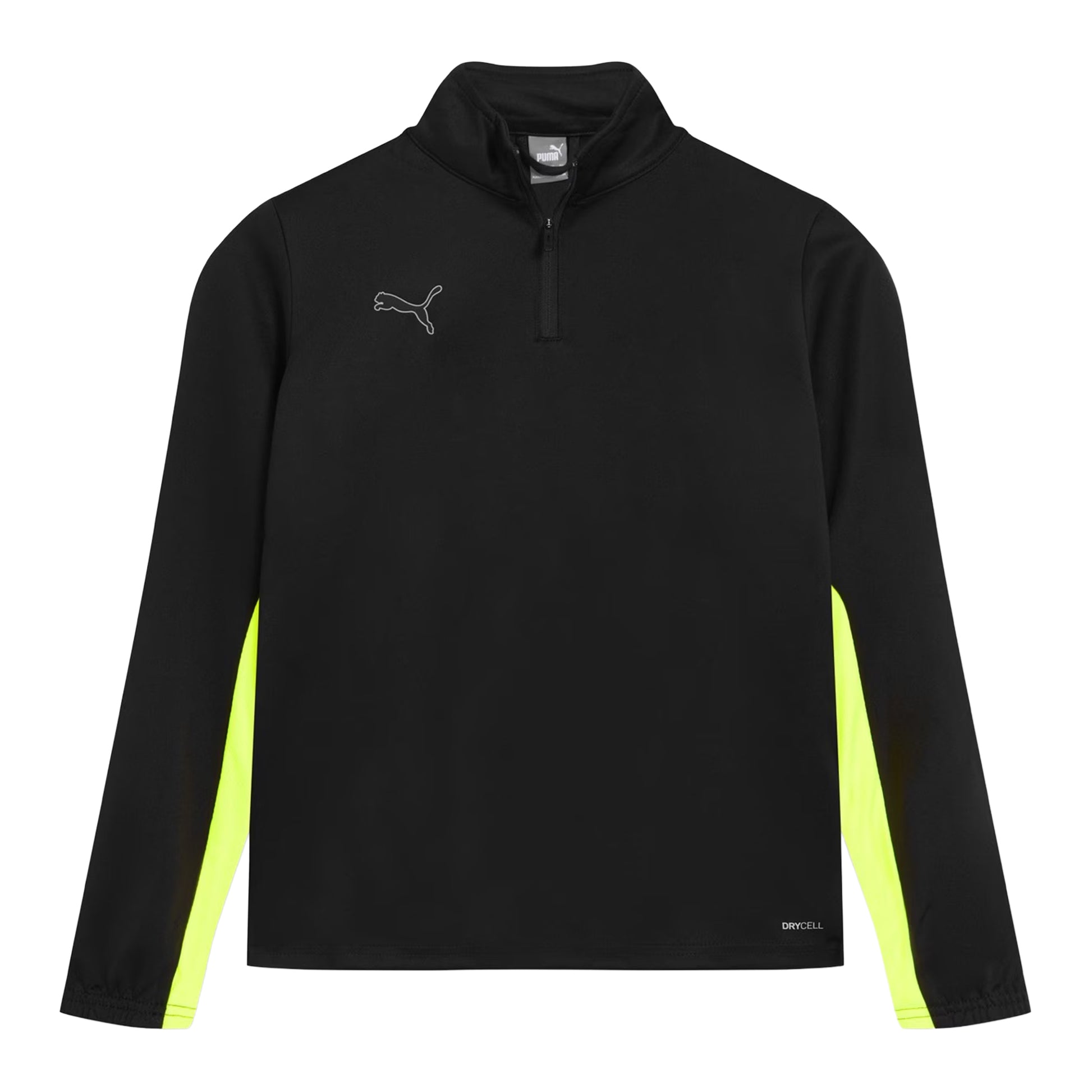 Black-Yellow - Front - Puma Childrens-Kids Finesse Performance Drill Top