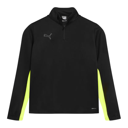 Black-Yellow - Front - Puma Childrens-Kids Finesse Performance Drill Top
