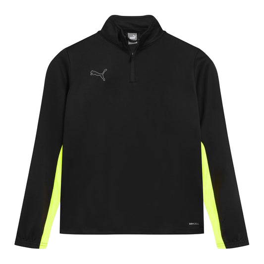 Black-Yellow - Front - Puma Childrens-Kids Finesse Performance Drill Top