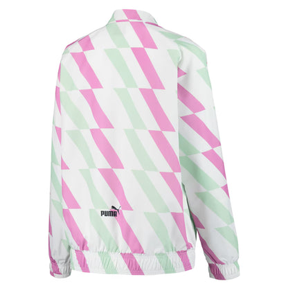 Puma White - Back - Puma Womens-Ladies Prematch Manchester City FC Jacket